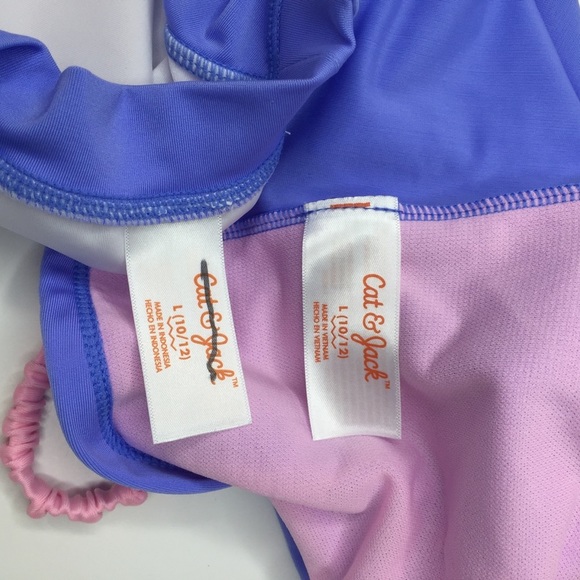 Cat & Jack NWOT girl’s L(10/12) tankini and rash. - Picture 6 of 7